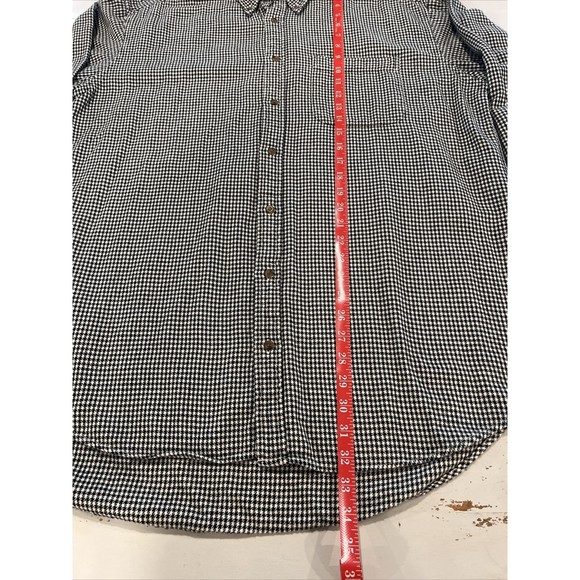 J.Crew Men Size LT Tall Oxford Cotton Long Sleeve Casual Shirt Sharks Tooth L - Picture 3 of 12